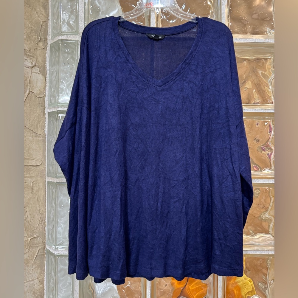 Well Worn Relaxed Blue V-Neck Sweater